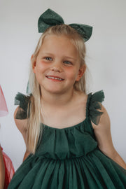 Green Tulle Bow - A Little Lacey