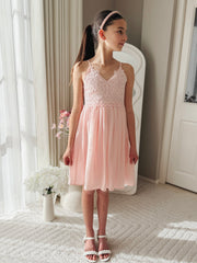 Vivienne Girls Light Pink Dress - A Little Lacey