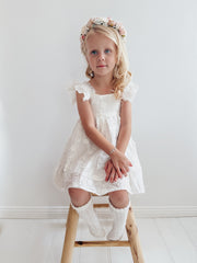 Alice Girls White Dress - A Little Lacey