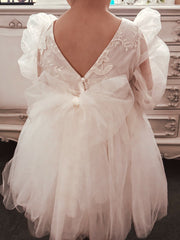 Alyssa Ivory Flower Girls Dress - A Little Lacey
