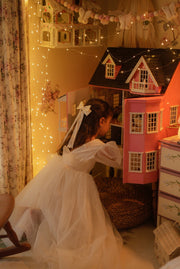 Alyssa Girls Ivory Long Sleeve Dress - Full Length - A Little Lacey