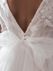 Alyssa White Flower Girls Dress - A Little Lacey
