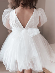 Alyssa White Baby Dress - A Little Lacey