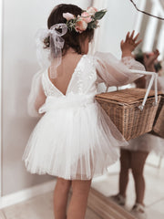 Alyssa White Baby Dress - A Little Lacey