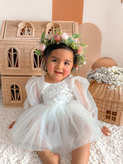 Alyssa White Baby Dress - A Little Lacey