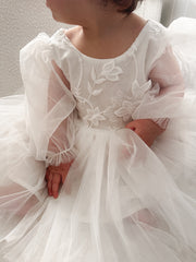 Alyssa White Baby Dress - A Little Lacey