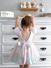 Anastasia Girls Rainbow Organza Dress - A Little Lacey