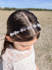 Stella Girls Silver Headband - A Little Lacey