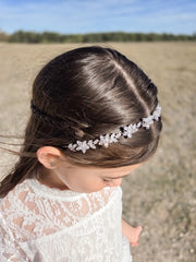 Stella Girls Silver Headband - A Little Lacey