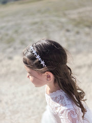 Stella Girls Silver Headband - A Little Lacey