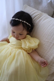 Arabella Yellow Girls Baby Dress - A Little Lacey
