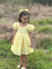 Yellow Elegance Sailor Bow - A Little Lacey