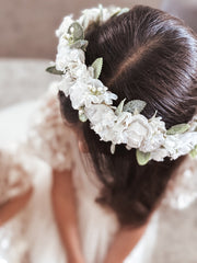 Aria Girls White Flower Crown - A Little Lacey