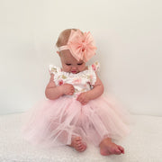 Peach Girls Baby Headband - A Little Lacey