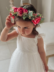 Aspen White Flower Girl Dress - A Little Lacey