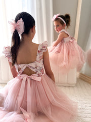 Audrey Rose Girls Tulle Dress - Nectar - A Little Lacey
