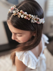 Aurora Girls Pearl Flower Headband - A Little Lacey