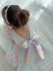 Anastasia Girls Rainbow Organza Dress - A Little Lacey