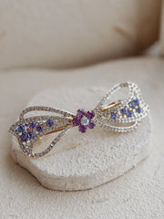 Aurelia Purple Bow Hair Clip - A Little Lacey