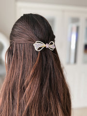 Aurelia Purple Bow Hair Clip - A Little Lacey