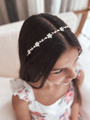 Billie Girls Gold Floral Headband - A Little Lacey