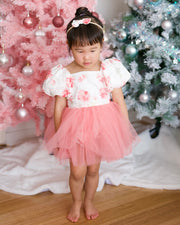 Blossom Puff Sleeve Girls Baby Romper - A Little Lacey