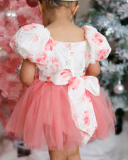 Blossom Puff Sleeve Girls Baby Romper - A Little Lacey