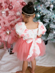 Blossom Puff Sleeve Girls Baby Romper - A Little Lacey