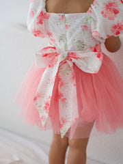 Blossom Puff Sleeve Girls Baby Romper - A Little Lacey