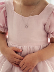 Blush Bloom Girls Silver Necklace - A Little Lacey