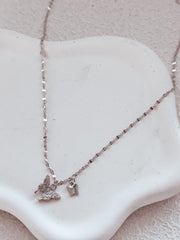 Butterfly Whispers Girls Silver Necklace - A Little Lacey