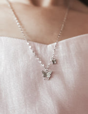 Butterfly Whispers Girls Silver Necklace - A Little Lacey