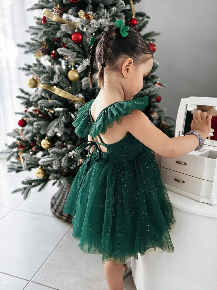 Belle Green Sparkle Baby Romper