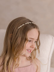 Butterfly Pearl Girls Headband - Gold - A Little Lacey