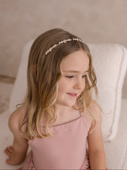 Butterfly Pearl Girls Headband - Gold - A Little Lacey