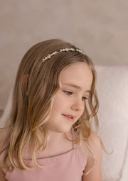 Butterfly Pearl Girls Headband - Gold - A Little Lacey