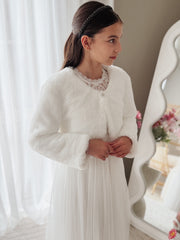Celine White Fluffy Jacket - A Little Lacey
