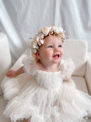 Charlotte Ivory Puff Sleeve Romper - A Little Lacey