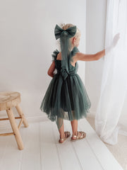 Chloe Green Flutter Sleeve Dress - A Little Lacey