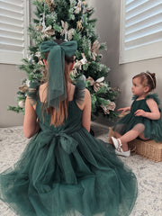 Chloe Green Flutter Sleeve Dress - A Little Lacey