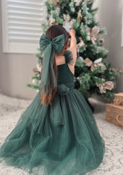 Chloe Green Flutter Sleeve Dress - A Little Lacey