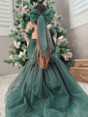 Chloe Green Flutter Sleeve Dress - A Little Lacey