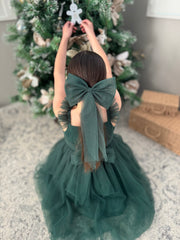 Chloe Green Flutter Sleeve Dress - A Little Lacey