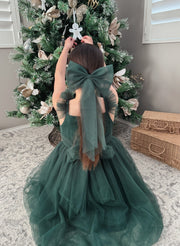 Chloe Green Flutter Sleeve Dress - A Little Lacey