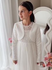 Cianna Long Sleeve White Jacket - A Little Lacey