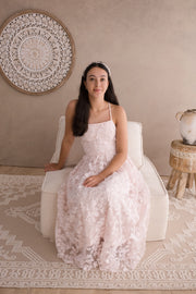 Clarissa Light Pink 3D Flower Girl Dress - A Little Lacey