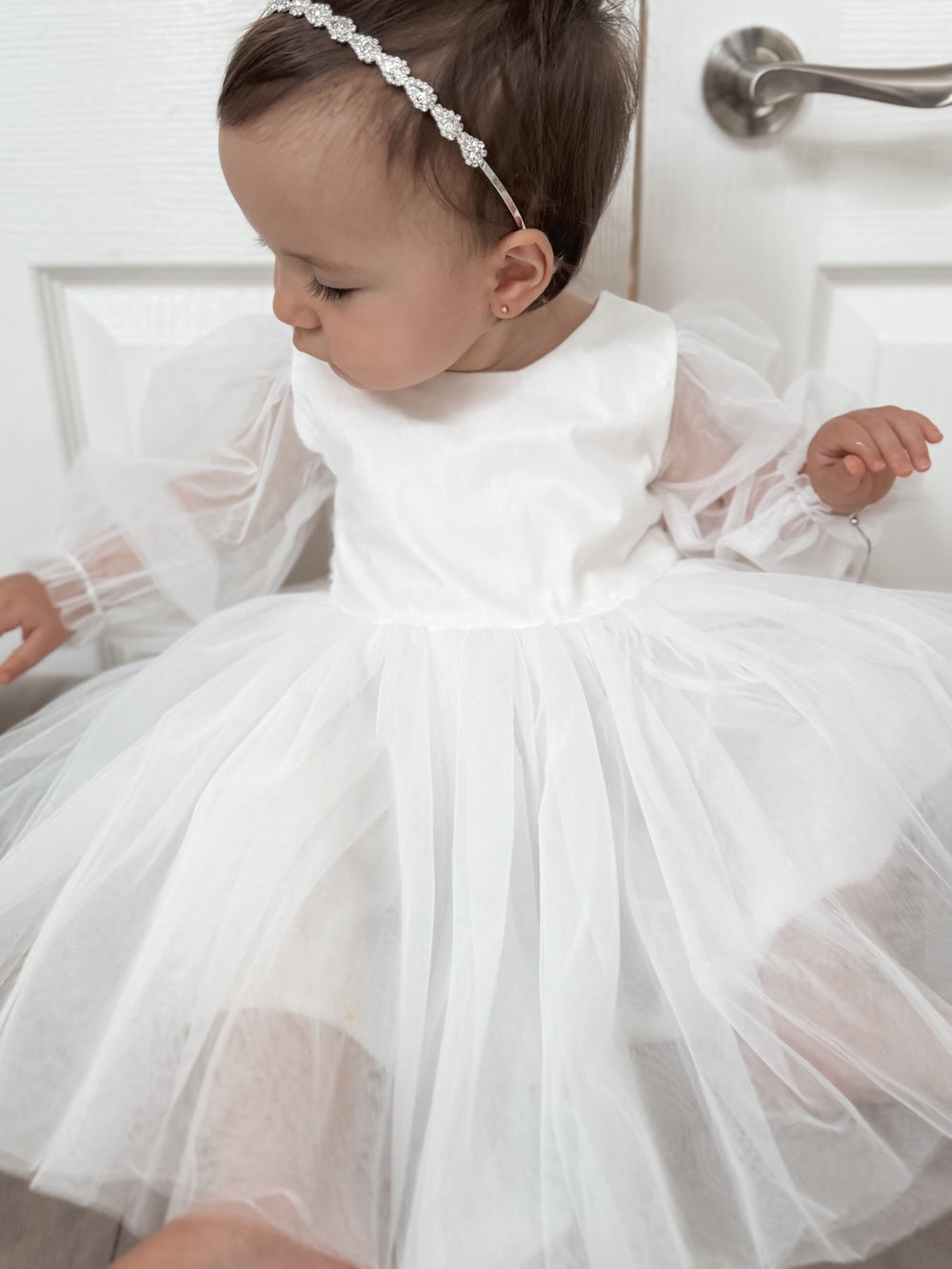 Clementine Girls White Dress - Baptism Dresses