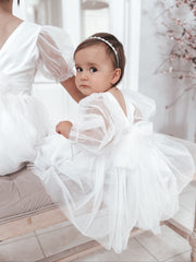 Clementine Girls White Dress - A Little Lacey