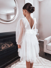 Clementine Girls White Dress - A Little Lacey