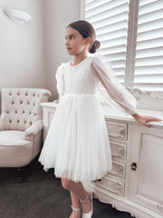 Clementine Girls White Dress - A Little Lacey